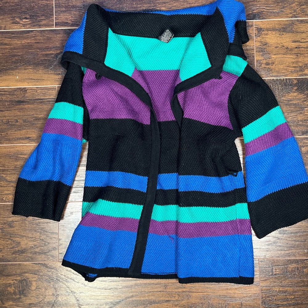 Rafaella Multicolor Striped Cardigan